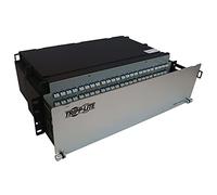 Tripp Lite Preloaded Fiber Panel, 32.8 feet / 10 Meter, 3U Rackmount 2x12F MTP/MPO-APC to 4xLC F/M OS2 Singlemode Fiber (N48S-24M8L4-10)