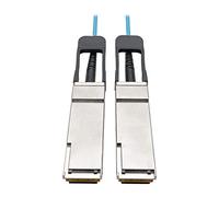Tripp Lite QSFP+ to QSFP+ Cable (M/M), QSFP+ Active Optical Cable, 40 Gbps Ethernet, AOC, Aqua, 3 m (N28F-03M-AQ)