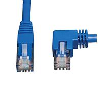 Tripp Lite Right-Angle Cat6 Gig Molded UTP Cable, RJ45 Right-Angle M to RJ45 M, Blue, 3.05 m (N204-010-BL-RA)