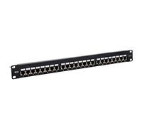 Tripp Lite RJ45 Patch Panel, Cat5e/Cat6 Patch Panel, 24 Port Patch Panel, Shielded, Krone IDC, 0.5U Rack Mount, 568B, TAA Compliant (N252-024-SH-K)