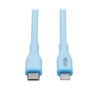 Tripp Lite Safe-IT USB-C to Lightning Charge Cable for iPhone & iPad, Male-to-Male Cable, MFi Certified, Light Blue, 6 Feet / 1.8 Meters, 2-Year Warranty (M102AB-006-S-LB)