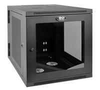 Tripp Lite by Eaton SmartRack 12U Server-Depth Wall-Mount Small Rack Enclosure, Clear Acrylic Window, Hinged Back (Black) (SRW12US33G)