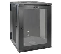 Tripp Lite SRW18USG SmartRack 18U Low-Profile Switch-Depth Wall-Mount Half-Height Rack Enclosure Clear Acrylic Window Hinged Back