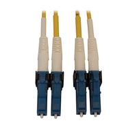 Tripp Lite Switchable Fiber Patch Cable, Single Mode Duplex, LC to LC, 9125 OS2, 400 GbE, Yellow, LSZH Jacket, 1 Meter 3.3 Feet, Lifetime Limited Manufacturer's Warranty (N370X-01M)