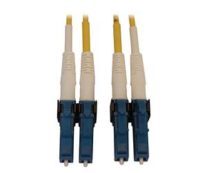 Tripp Lite Switchable Fiber Patch Cable, Single Mode Duplex, LC to LC, 9125 OS2, 400 GbE, Yellow, LSZH Jacket, 1 Meter 3.3 Feet, Lifetime Limited Manufacturer's Warranty (N370X-01M)
