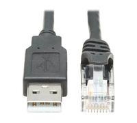Tripp Lite USB-A to RJ45 Rollover Console Cable U009-006-RJ45-X Cisco Compatible 250 Kbps 6ft Black