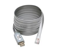 TrippLite by Eaton USB-A to RJ45 Serial Rollover Cable (M/M) - Cisco Compatible, 250 Kbps, 6 ft. (1.83 m), Gray