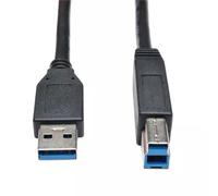 Tripp Lite U322-010-BK USB 3.2 Gen 1 SuperSpeed Device Cable (A to B M/M) Black 10 ft. (3.05 m) 3.05 m USB B USB A USB 3.2 Gen 1 (3.1 Gen 1) Male/Male Black