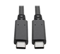 Tripp Lite U420-003-G2-5A USB-C Cable (M/M) - USB 3.2, Gen 2 (10 Gbps), 5A (100W) Rating, Thunderbolt 3 Compatible, 3 ft. (0.91 m)