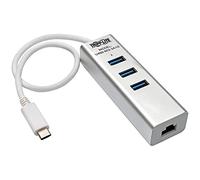 Tripp Lite U460-003-3A1G USB-C (Type-C) Portable Hub/Adapter, 3 USB-A Ports and Gigabit Ethernet Port, USB 3.1 Gen 1, Thunderbolt 3 Compatible