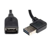 Tripp Lite Universal Reversible USB 2.0 Hi-Speed Extension Cable (Reversible Right/Left Angle A to A M/F), 18-in.h(UR024-18N-RA)