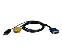 Tripp Lite USB (2-in-1) Cable Kit for NetDirector KVM Switch B020-Series and KVM B022-Series, 6-ft. KVM cable - KVM cables (6-ft, 1.83 m, HD15, HD15, USB A, Male/Male)