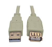TRIPP LITE USB-A 2.0 Hi-Speed Extension Cable (M/F), Type-A, 480 Mbps, Beige, 6' (U024-006-BE)