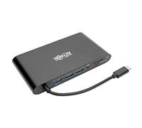 Tripp Lite USB-C Docking Station Dual Display 4k USB-A/C Hub HDMI VGA mDP Gbe, 100W PD Charging (U442-DOCK1-B)
