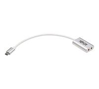 Tripp Lite USB C to 3.5mm Stero Audio Adapter for Microphone Headphones, Silver (U437-002)