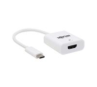 Tripp Lite USB-C to HDMI Adapter, 8K @ 30Hz, 6-inch Cable, Windows & Mac Compatible, Male-to-Female, HDR 4:4:4, HDCP 2.3, Plug-and-Play No Software Needed, White, 1-Year Warranty (U444-06N-HD8KW)