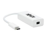 Tripp Lite USB C to Mini DisplayPort Adapter Cable w Equalizer 8K White 6in (U444-06N-MDP8W)