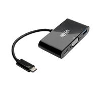 Tripp Lite USB-C to VGA Multiport Adapter with PD Charging USB Type C to VGA, Black (U444-06N-VUB-C)