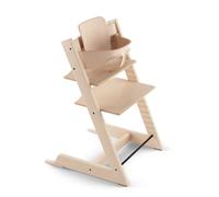 Tripp Trapp High Chair from Stokke with Baby Set, Natural - Adjustable, Convertible Chair for Children & Adults - Ergonomic & Classic Design