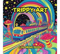 Trippy Art: Psychedelic Coloring Book for Adults Featuring Mushrooms, Aliens, Magic Worlds, Illusions, and Abstract Drawings for Relaxation and Stress Free