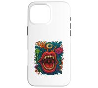 trippy art surreal face crazy mouth alternative fashion Case for iPhone 16 Pro Max