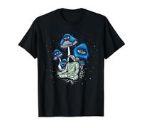 Trippy Astronaut Psilocybin Hallucinogen Cosmonaut Drug T-Shirt, Men, Black, 3X-Large