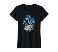 Trippy Astronaut Psilocybin Hallucinogen Cosmonaut Drug T-Shirt, Women, Black, 3X-Large