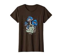 Trippy Astronaut Psilocybin Hallucinogen Cosmonaut Drug T-Shirt, Women, Brown, 3X-Large