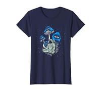 Trippy Astronaut Psilocybin Hallucinogen Cosmonaut Drug T-Shirt, Women, Navy Blue, 3X-Large