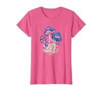 Trippy Astronaut Psilocybin Hallucinogen Cosmonaut Drug T-Shirt, Women, Pink Heather, 3X-Large