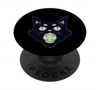 Trippy Cat Horror Halloween Lover Design PopSockets Adhesive PopGrip