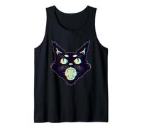 Trippy Cat Horror Halloween Lover Design Tank Top