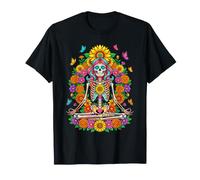 Trippy EDM Sunflower Skeleton Hippie Psychedelic T-Shirt