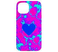 Trippy Electric Heart Vaporwave Graphic Case for iPhone 15