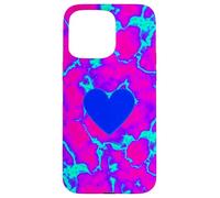 Trippy Electric Heart Vaporwave Graphic Case for iPhone 15 Pro Max