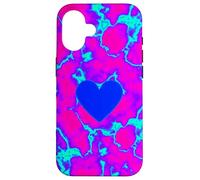 Trippy Electric Heart Vaporwave Graphic Case for iPhone 16
