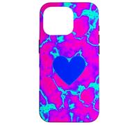Trippy Electric Heart Vaporwave Graphic Case for iPhone 16 Pro