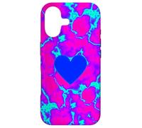 Trippy Electric Heart Vaporwave Graphic Case for iPhone 17