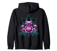 Trippy Festival Hippie Mushroom Rave Zip Hoodie