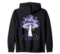 trippy festival hippie mushroom tie dye psychedelic rave Zip Hoodie