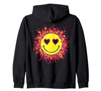 trippy festival hippie mushroom tie dye rave Zip Hoodie