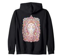 trippy festival hippie psychedelic mushroom tie dye rave Zip Hoodie