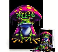 Trippy Frog ﹨u Mushroom Adult Jigsaw Puzzles1000 Pieces Smart Exercise Peaceful Recreation Accurate Edges Chic Xmas Gift (38x26cm)