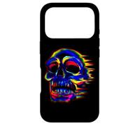 Trippy Glitch Skull Art Vaporwave Grunge Halloween Case for iPhone 17 Pro