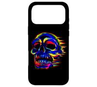 Trippy Glitch Skull Art Vaporwave Grunge Halloween Case for iPhone 17 Pro Max