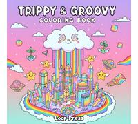 Trippy & Groovy Coloring Book: for Adults and Kids, Bold and Easy, Simple and Big Designs for Relaxation and Stress Relief