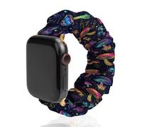 Trippy Magic Mushroom Scrunchie Watch Bands Soft Elastic Replacement Wristband Compatible with Apple Watch 42mm/44mm