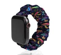 Trippy Magic Mushroom Scrunchie Watch Bands Soft Elastic Replacement Wristband Compatible with Apple Watch 42mm/44mm