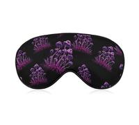 Trippy Magic Mushrooms Blackout Sleep Mask for Side Sleeper Soft Covers for Travel Essentials Nap