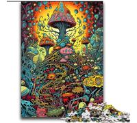 Trippy Mushroom Medley Jigsaw Puzzles for Adults 2000 Pieces, Challenging Difficult Deal As Gifts for The Whole Family (70x100cm)